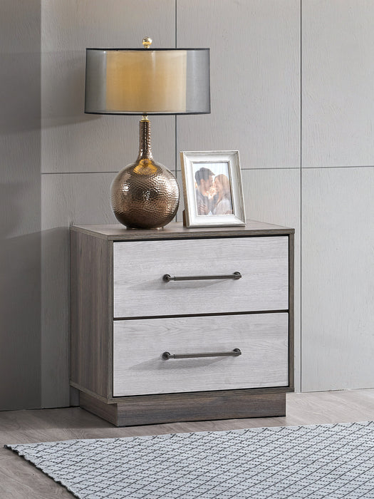 Glory Furniture Aberdeen Nightstand - Gray/Oak