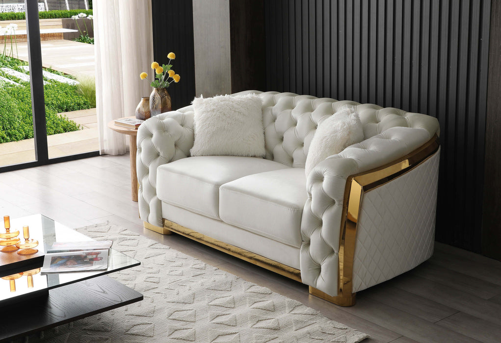 Glory Furniture Lexi Loveseat - Ivory