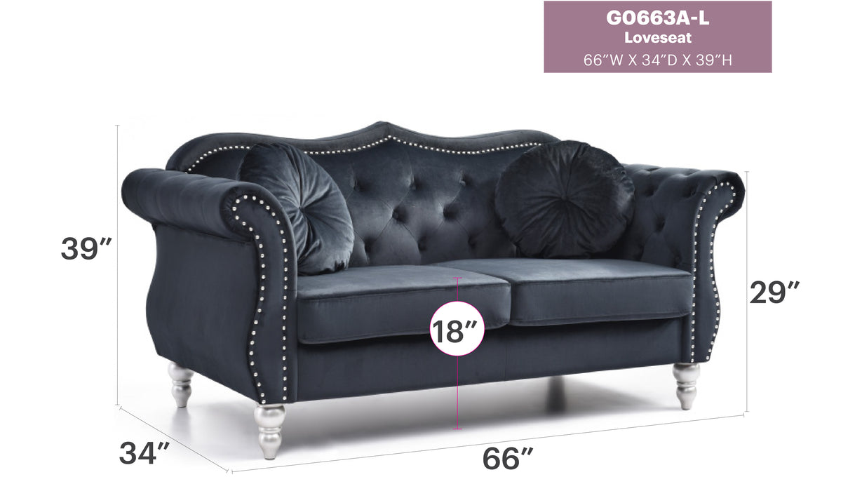 Glory Furniture Hollywood G0660-9A-L Loveseat