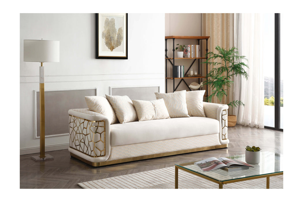 Glory Furniture Talia Sofa - Ivory