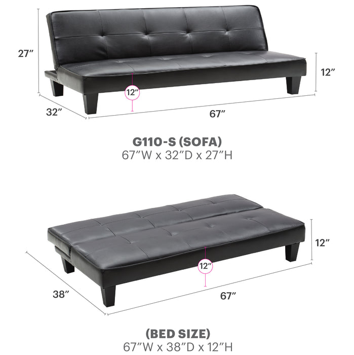 Glory Furniture Alan G110-S Sofa Bed , Black G110-S