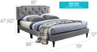 Glory Furniture Deb G1104-UP Bed -All in One Box Gray 