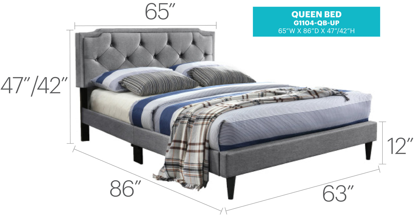 Glory Furniture Deb G1104-UP Bed -All in One Box Gray