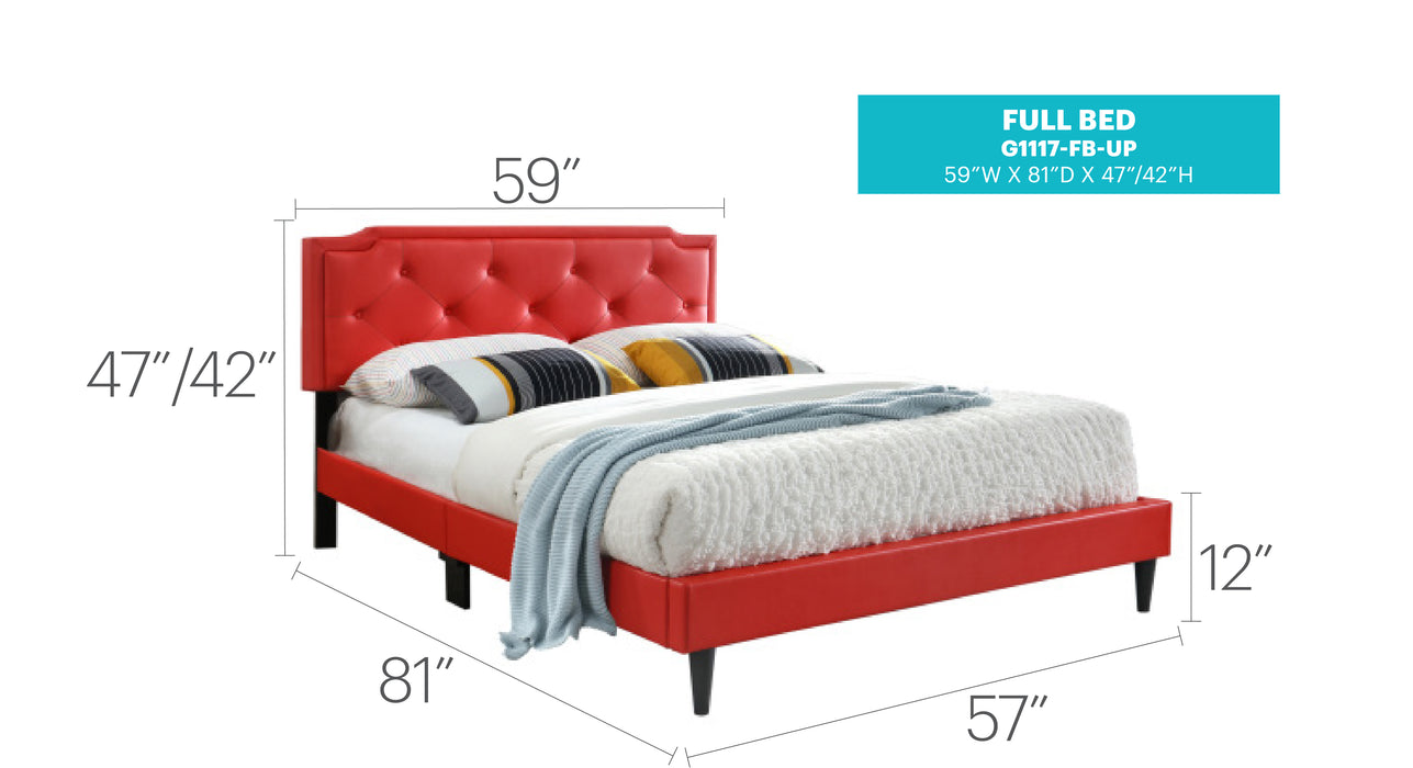 Glory Furniture Deb G1117-UP Bed -All in One Box Red