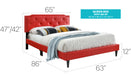 Glory Furniture Deb G1117-UP Bed -All in One Box Red