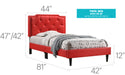 Glory Furniture Deb G1117-UP Bed -All in One Box Red