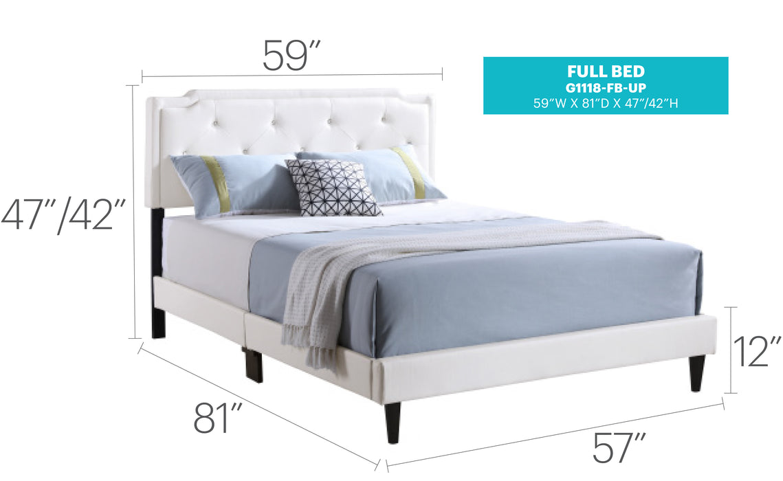 Glory Furniture Deb G1118-UP Bed All in One Box White 