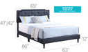 Glory Furniture Deb G1119-UP Bed -All in One Box Black