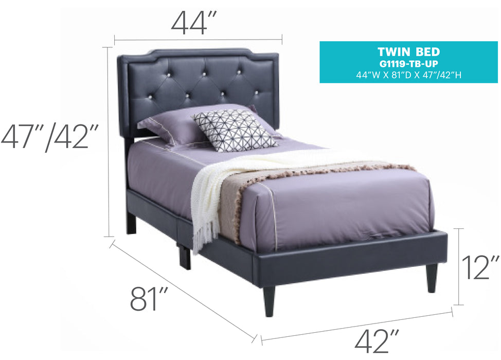 Glory Furniture Deb G1119-UP Bed -All in One Box Black