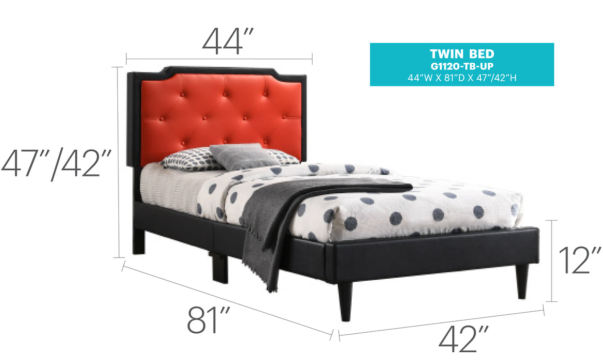 Glory Furniture Deb G1120-UP Bed -All in One Box Black 