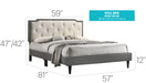 Glory Furniture Deb G1121-UP Bed -All in One Box Light Grey 