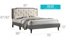 Glory Furniture Deb G1121-UP Bed -All in One Box Light Grey 