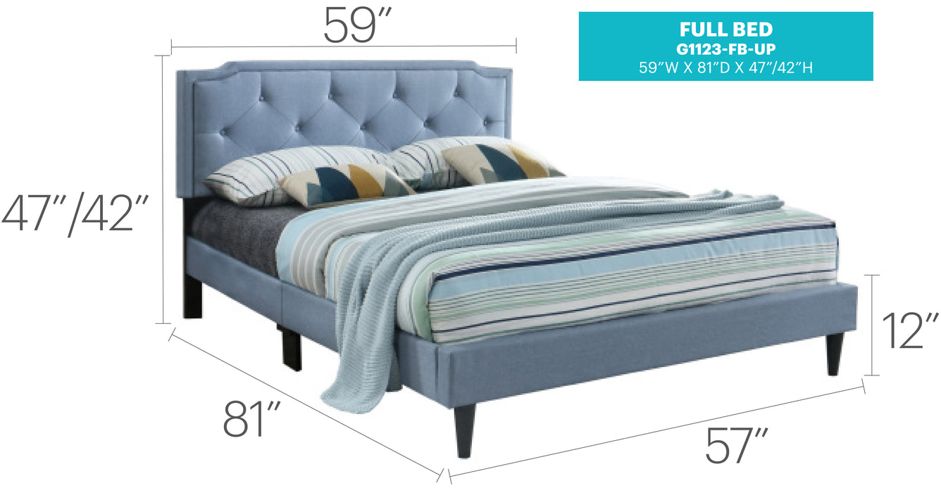 Glory Furniture Deb G1123-UP Bed -All in One Box Blue 