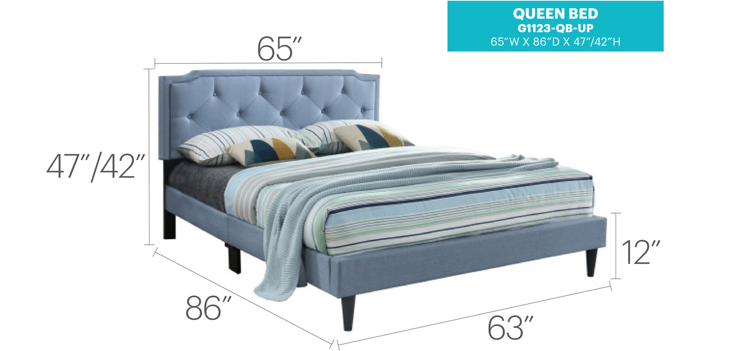 Glory Furniture Deb G1123-UP Bed -All in One Box Blue 