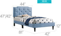 Glory Furniture Deb G1123-UP Bed -All in One Box Blue 