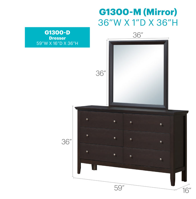 Glory Furniture Primo G1300-D Dresser , Espresso G1300-D