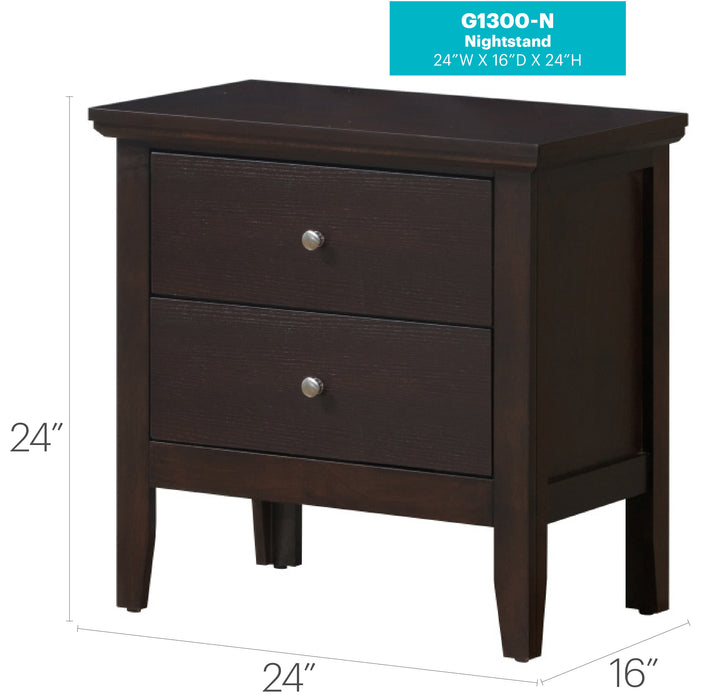 Glory Furniture Primo G1300-N Nightstand , Espresso G1300-N