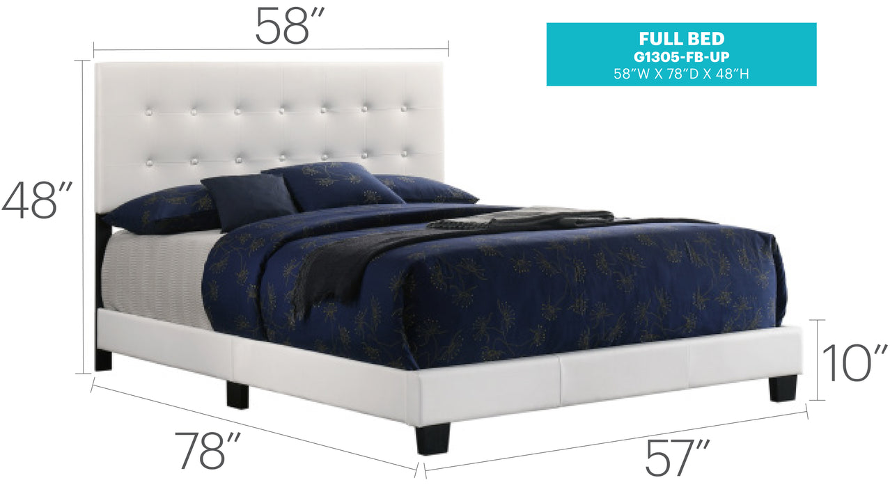 Glory Furniture Caldwell G1305-UP Bed White 