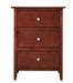 Glory Furniture Daniel G1310-N-00 3 Drawer Nightstand , Cherry G1310-N-00