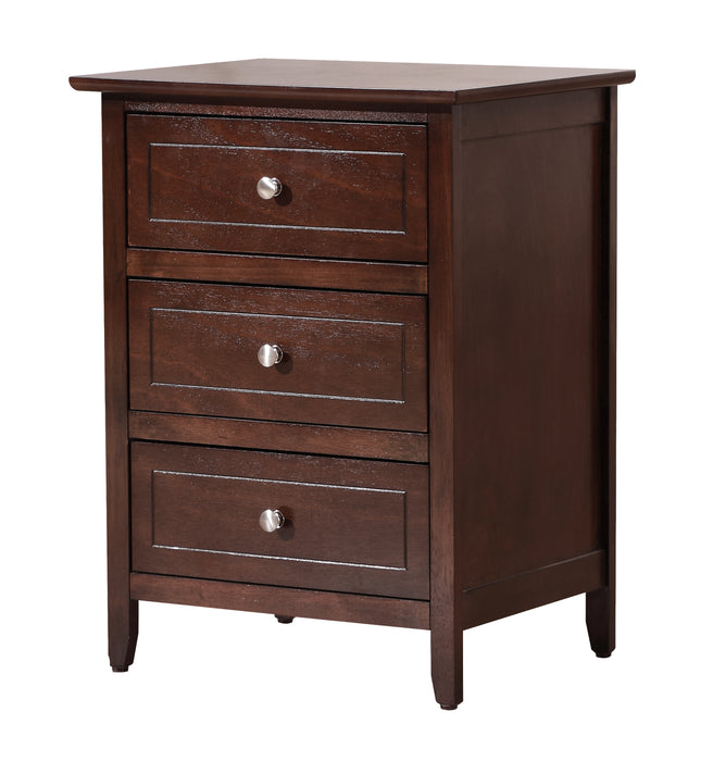 Glory Furniture Daniel G1312-N-25 3 Drawer Nightstand , Cappuccino G1312-N-25