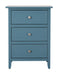 Glory Furniture Daniel G1316-N-80 3 Drawer Nightstand , Teal G1316-N-80