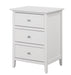 Glory Furniture Daniel G1317-N-90 3 Drawer Nightstand , White G1317-N-90