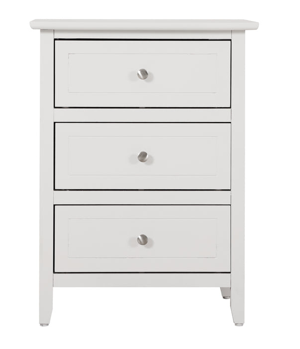 Glory Furniture Daniel G1317-N-90 3 Drawer Nightstand , White G1317-N-90