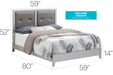 Glory Furniture Primo G1333A-Bed Silver Champagne 