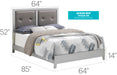 Glory Furniture Primo G1333A-Bed Silver Champagne 