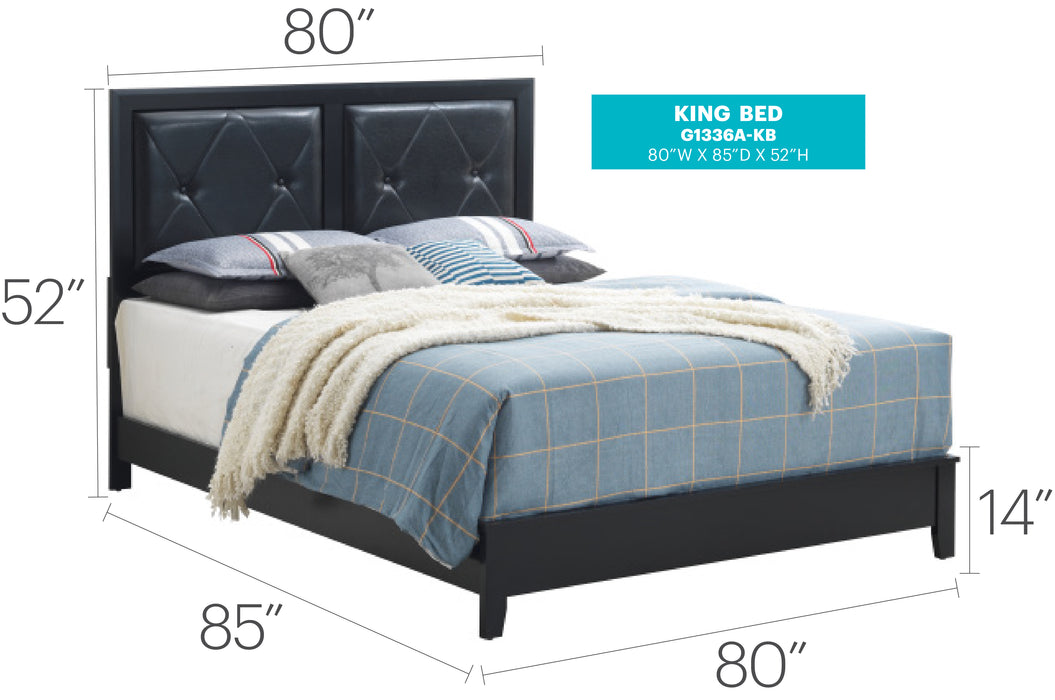 Glory Furniture Primo G1336A Bed Black 