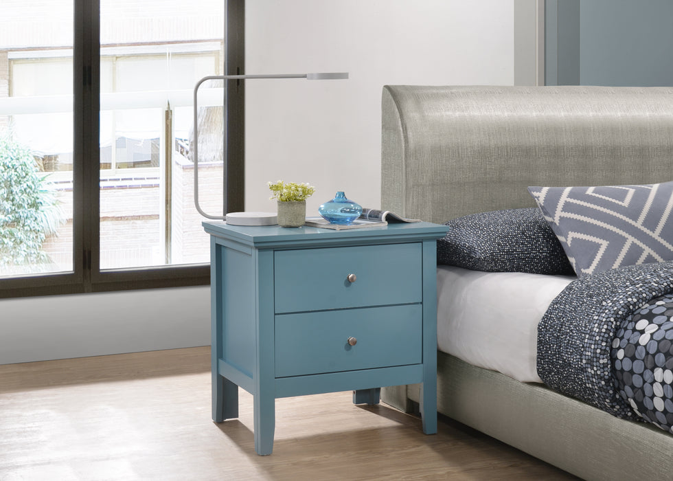 Glory Furniture Primo G1338-N Nightstand , Teal G1338-N