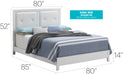 Glory Furniture Primo G1339A-KB King Bed , White G1339A-KB