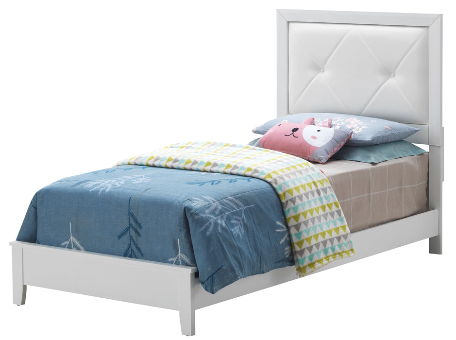 Glory Furniture Primo G1339A-TB Twin Bed , White G1339A-TB