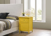 Glory Furniture Izzy G1402-N 1 Drawer /1 Door Nightstand , Yellow G1402-N