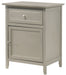 Glory Furniture Izzy G1403-N 1 Drawer /1 Door Nightstand , Silver Champagne G1403-N