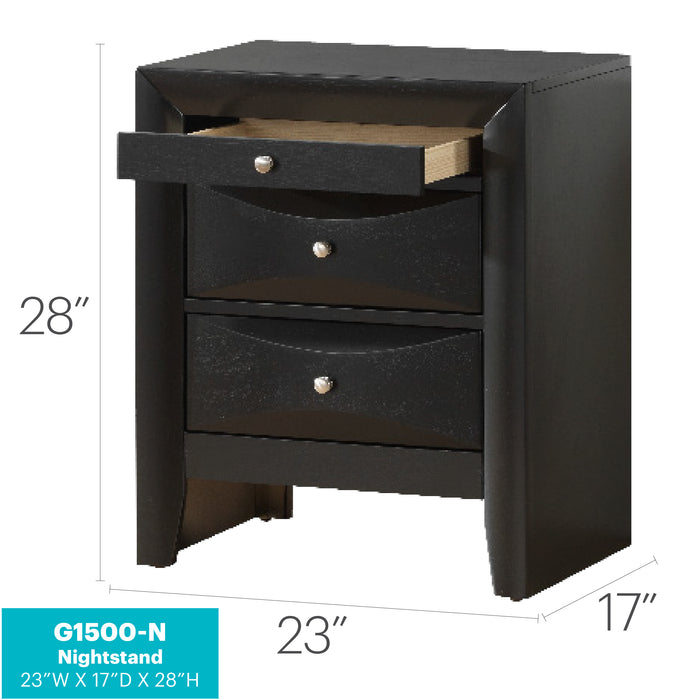 Glory Furniture Marilla G1500-N Nightstand , Black G1500-N