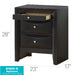 Glory Furniture Marilla G1500-N Nightstand , Black G1500-N