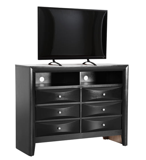 Glory Furniture Marilla G1500-TV2 Media Chest , Black G1500-TV2