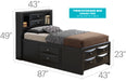 Glory Furniture Marilla G1500G-B3 Storage bed Black 