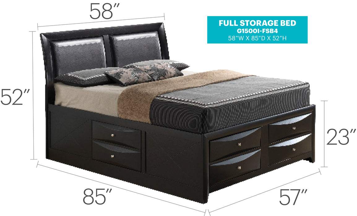 Glory Furniture Marilla G1500I-B4 Storage bed Black 