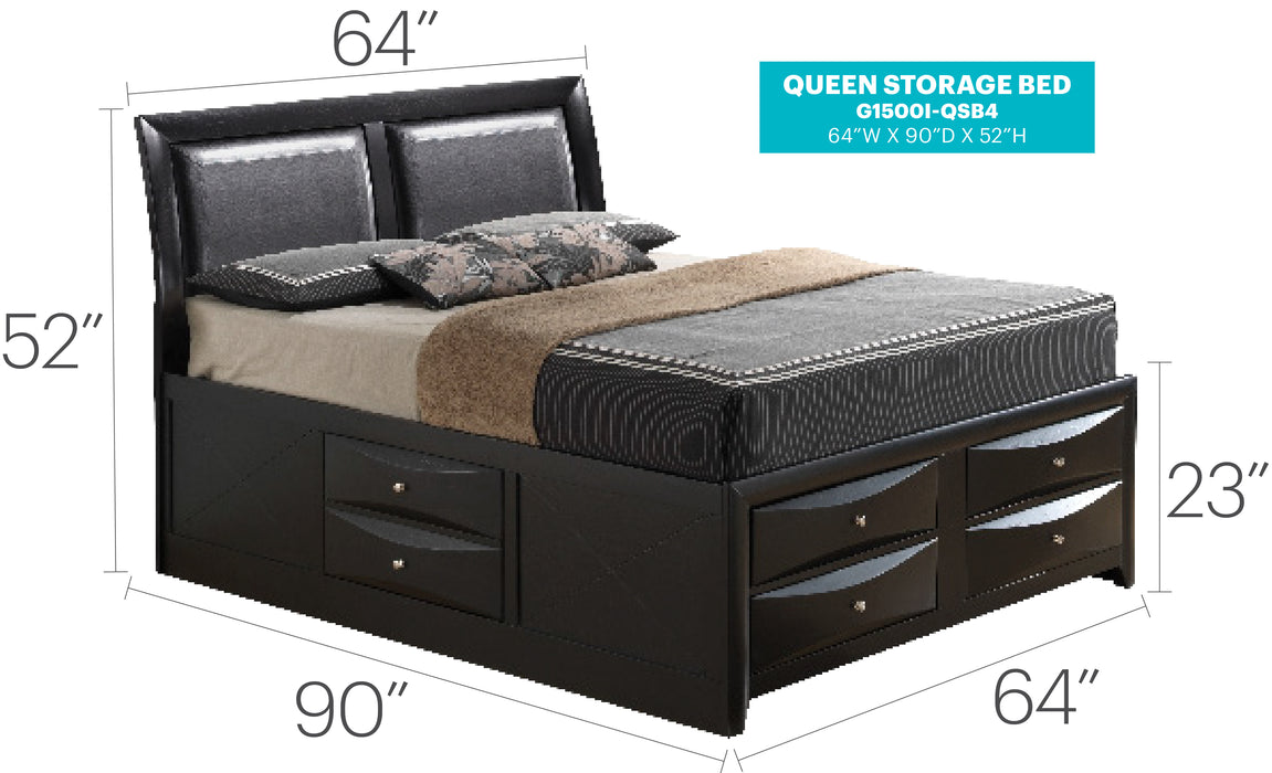 Glory Furniture Marilla G1500I-B4 Storage bed Black 