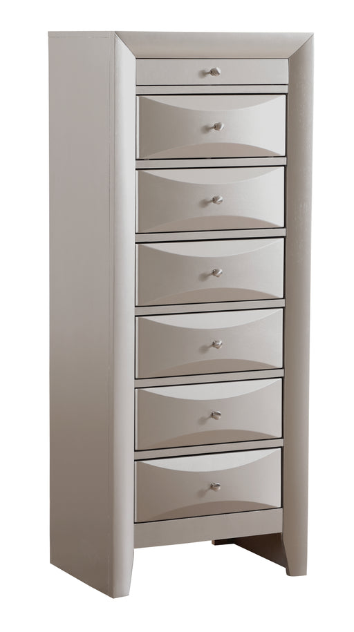 Glory Furniture Marilla G1503-LC 7 Drawer Lingerie Chest , Silver Champagne G1503-LC