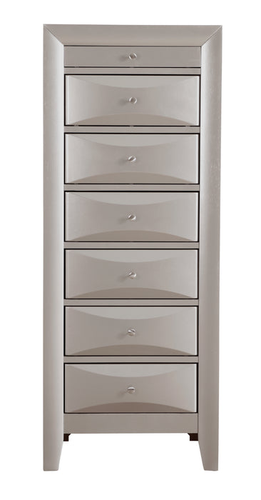 Glory Furniture Marilla G1503-LC 7 Drawer Lingerie Chest , Silver Champagne G1503-LC