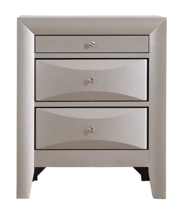 Glory Furniture Marilla G1503-N Nightstand , Silver Champagne G1503-N