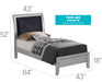 Glory Furniture Marilla G1503A Bed Silver Champagne