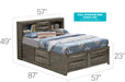 Glory Furniture Marilla G1505G-B3 Storage bed Gray