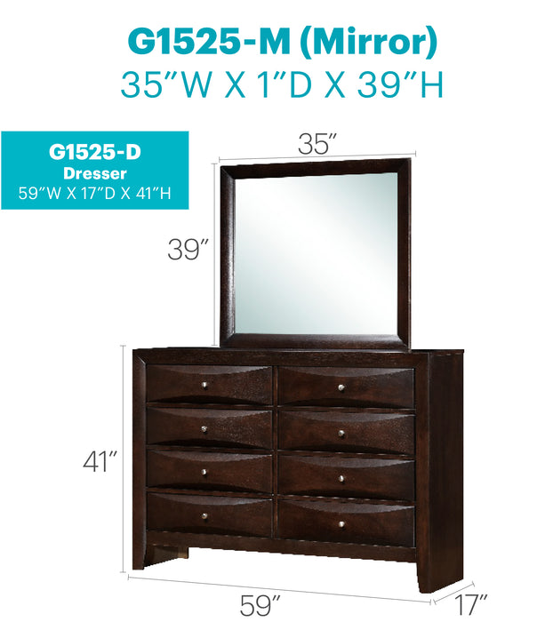 Glory Furniture Marilla G1525-D Dresser , Cappuccino G1525-D