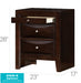Glory Furniture Marilla G1525-N Nightstand , Cappuccino G1525-N