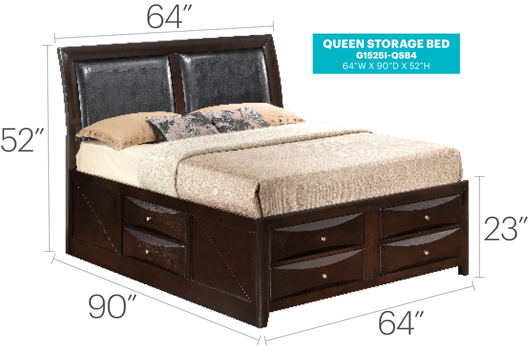 Glory Furniture Marilla G1525I-FSB4 Storage bed Cappuccino 