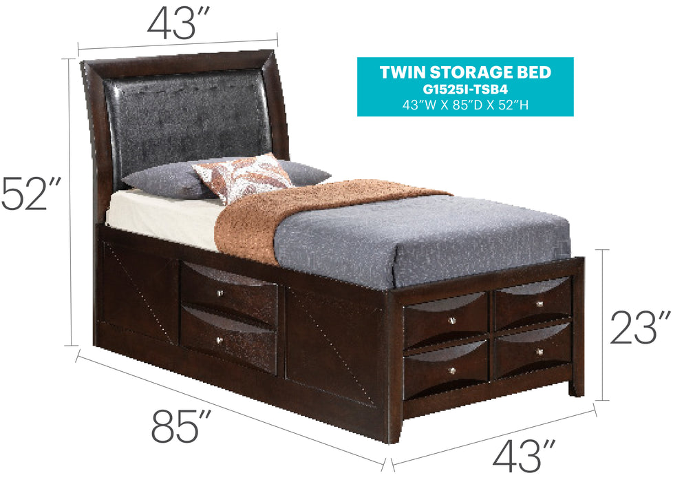 Glory Furniture Marilla G1525I-FSB4 Storage bed Cappuccino 